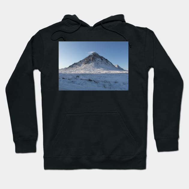 snow covered Buachaille Etive Mor  (1066 ) , the Highlands , Scotland Hoodie by goldyart